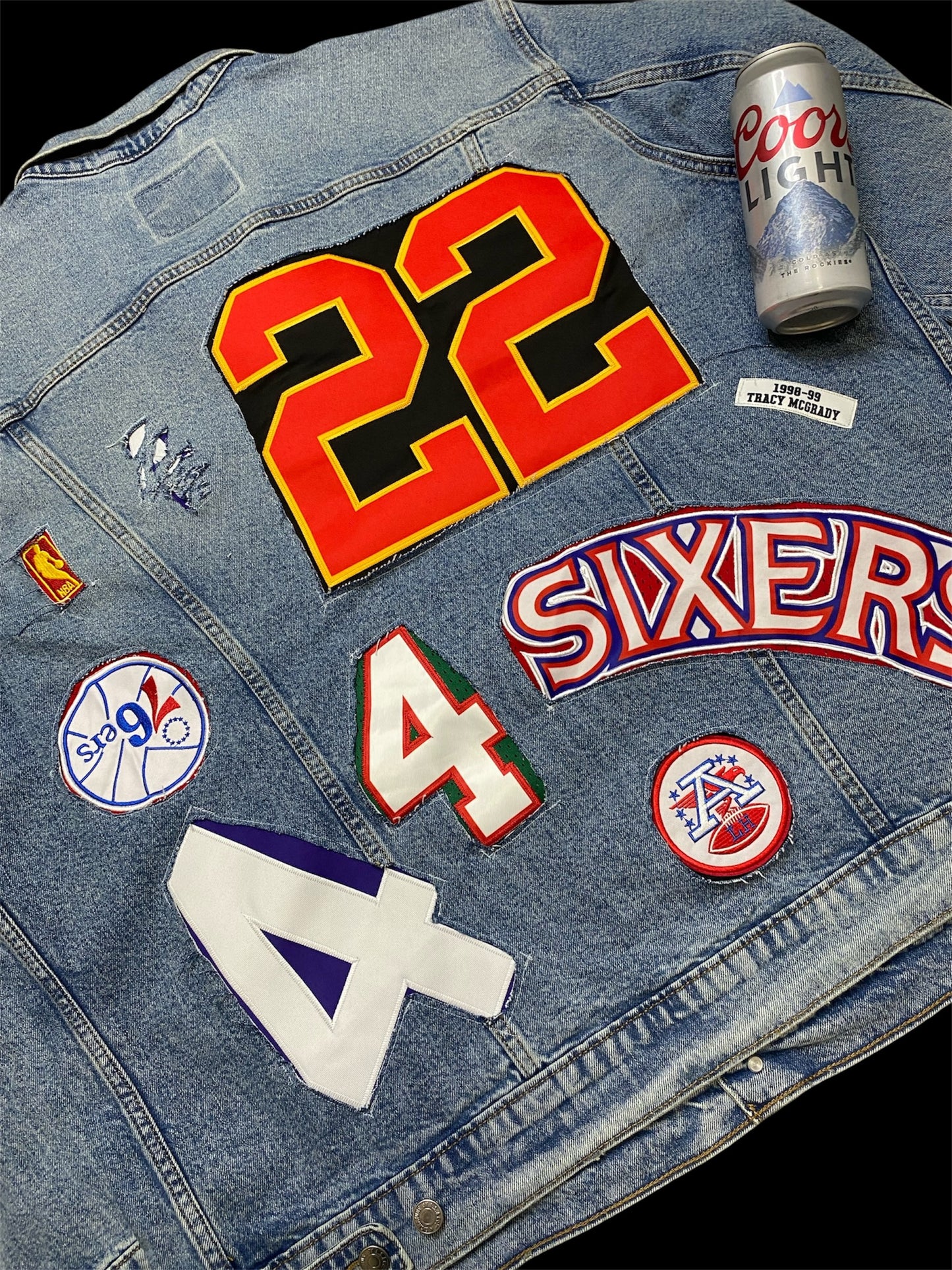 . SLC “WHAT THE FUCK” jean jacket