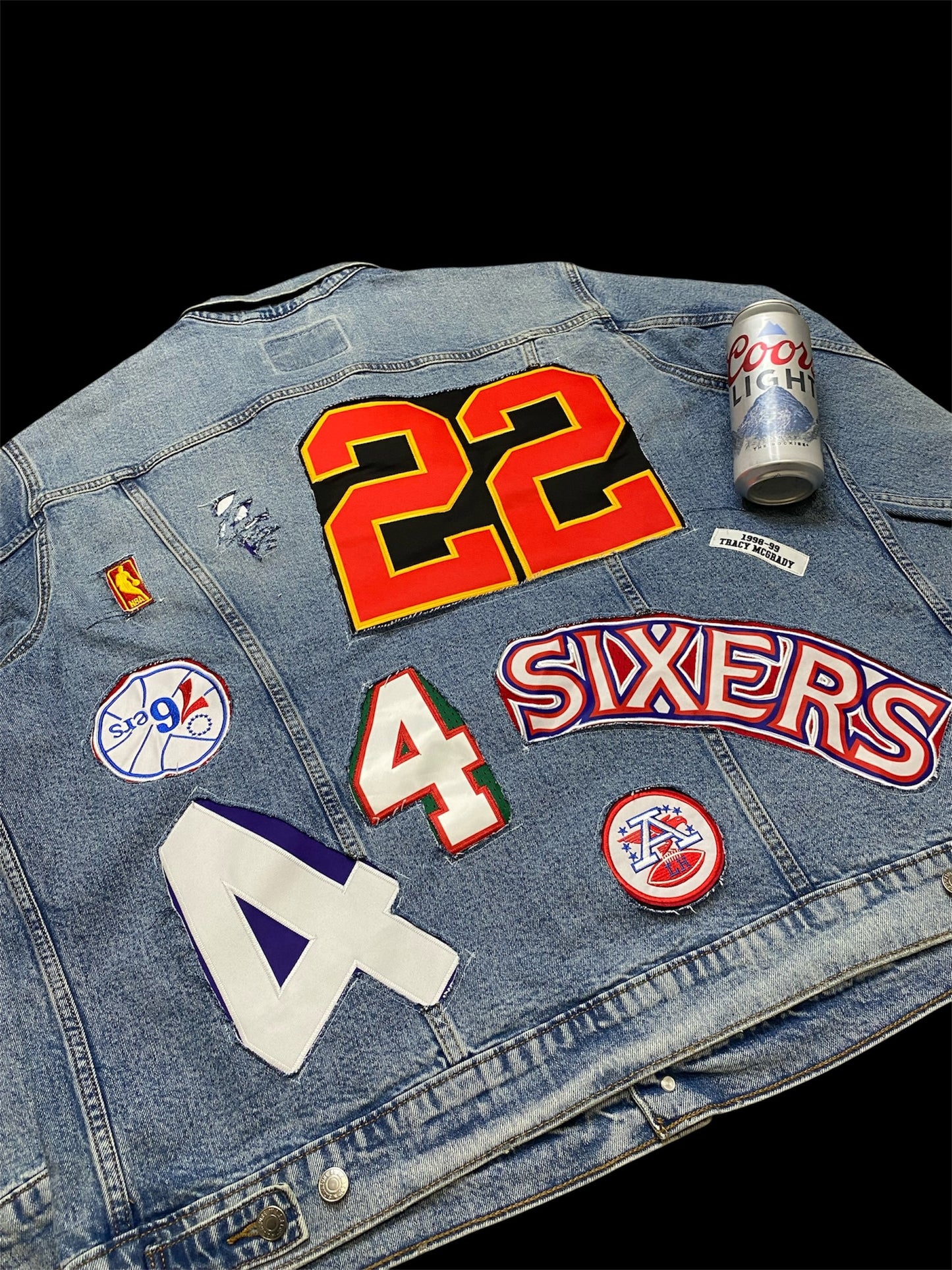 . SLC “WHAT THE FUCK” jean jacket