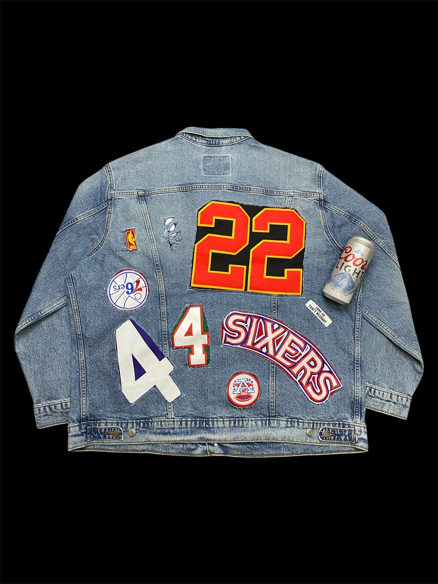 . SLC “WHAT THE FUCK” jean jacket
