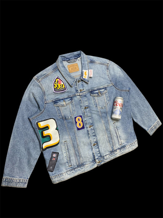 . SLC “WHAT THE FUCK” jean jacket